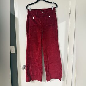 J. Crew Velvet Wide-leg Sailor Trouser